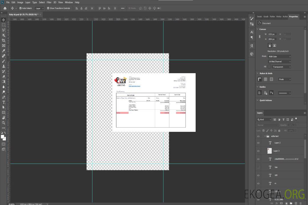 Modèle de bulletin de paie de Pizza Toronto aux formats Word et PDF.pdf, 1 template Modèle de bulletin de paie de Pizza Toronto aux formats Word et PDF.pdf, 1 template